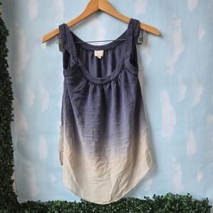 Anthropologie Gradient Tank Top - Blue and Cream
